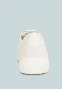 SCHICK Lace Up Leather Sneakers In White -Rag & Co Shop SCHICKLaceUpLeatherSneakersInWhiteWhiteRCSH4203White White 1 9