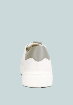 SCHICK Lace Up Leather Sneakers In Grey 14 SCHICK Lace Up Leather Sneakers In Grey -Rag & Co Shop SCHICKLaceUpLeatherSneakersinWhiteGreyRCSH4203White Grey 7