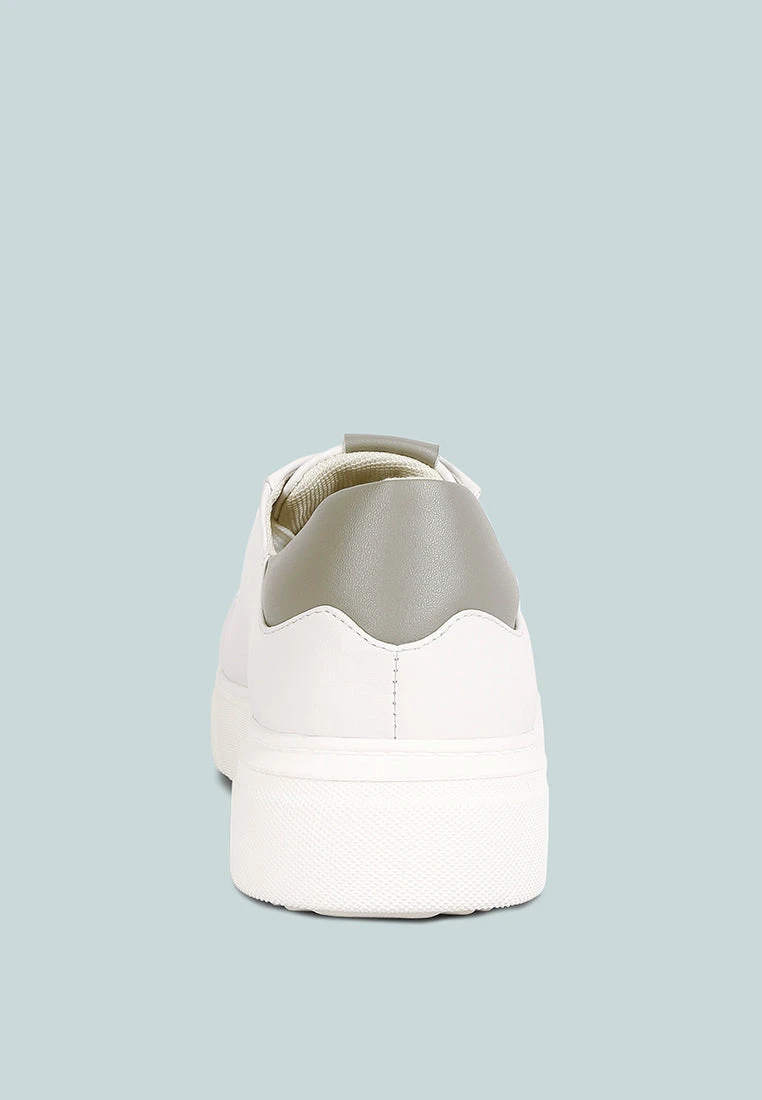 SCHICK Lace Up Leather Sneakers In Grey 7 SCHICK Lace Up Leather Sneakers In Grey - Image 5