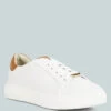 SCHICK Lace Up Leather Sneakers In Tan