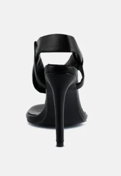 SINGLES Black Stiletto Heel Thong Sandals 13 SINGLES Black Stiletto Heel Thong Sandals -Rag & Co Shop SINGLESBlackHighHeeledThongSandals RCSH3037 black 9