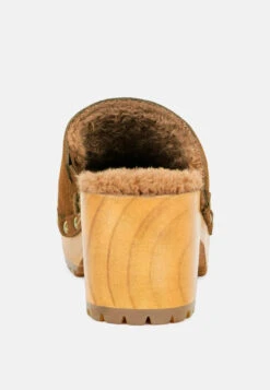 TULLEY Suede Clogs Mules In Tan -Rag & Co Shop TULLEYSuedeClogMulesinTan RCSH2781 Tan 5