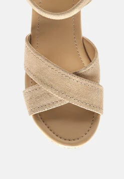 ULLA High Heeled Block Sandal In Nude -Rag & Co Shop ULLAHighHeeledBlockSandalinNude RCSH2474 Nude 3