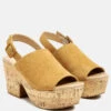 VENDELA Leather Slingback Platform Sandal In Tan -Rag & Co Shop VENDELALeatherSlingbackPlatformSandalinTan RCSH2473 Tan 2