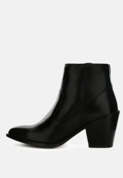 VIVIANA Black Ankle Boots With Zipper -Rag & Co Shop VIVIANABlackAnkleBootswithZipper RCSH1960 Black 2
