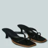 WINSLET Heeled Thong Sandal In Black -Rag & Co Shop WINSLETHeeledThongSandalinBlack RCSH2380Black 2