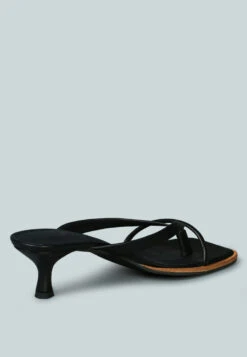 WINSLET Heeled Thong Sandal In Black -Rag & Co Shop WINSLETHeeledThongSandalinBlack RCSH2380Black 5