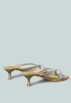 WINSLET Heeled Thong Sandal In Bronze -Rag & Co Shop WINSLETHeeledThongSandalinBronze RCSH2380 Bronze 4