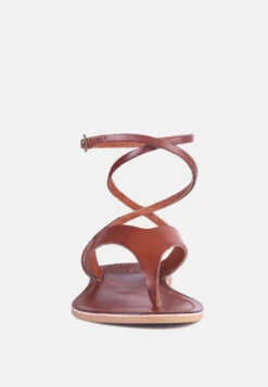 WRAP-UP Tie Around Tan Flat Sandals -Rag & Co Shop WRAPUPTiearoundTanFlatSandals RCSH2861 Tan 5