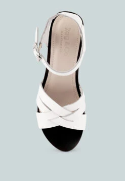 VELMA White Ankle Strap Sandal -Rag & Co Shop WhiteCriss CrossAnkleStrap RCSH1858Sandal 1
