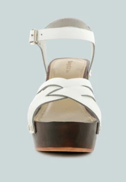 VELMA White Ankle Strap Sandal -Rag & Co Shop WhiteCriss CrossAnkleStrap RCSH1858Sandal 7