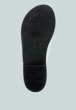 KELLY White Flat Sandal With Buckle Straps -Rag & Co Shop WhiteLeatherFlatSandalwithBuckleStraps RCSH1854 14