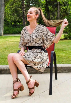 ZENA Brown Croc Texture Leather Sandal -Rag & Co Shop ZENA RCSH2102 BROWN