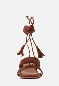 ZENA Brown Croc Texture Leather Sandal -Rag & Co Shop ZENABrownCrocTextureLeatherSandal RCSH2102 Brown 6 d47f861d 5bcf 47c4 948e d1e4a2704bf7