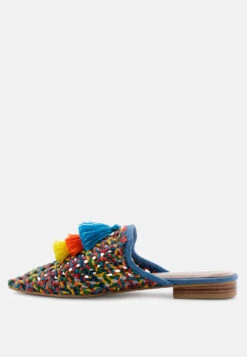 ZOOEY Colorful Woven Flat Mules -Rag & Co Shop ZOOEYColorfulWovenFlatMules RCSH 09 Multi 4