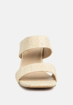 Alodia Slim Block Heel Sandals In Natural -Rag & Co Shop alodiaSlimblockheelsandals RCSH4169 natural 1
