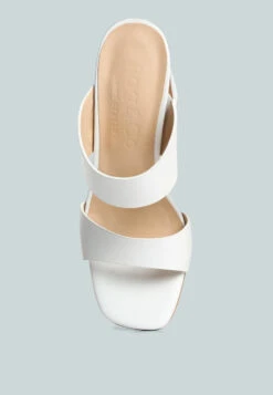 Alodia Slim Block Heel Sandals In White -Rag & Co Shop alodiaSlimblockheelsandalsinWhite RCSH4169 White 5