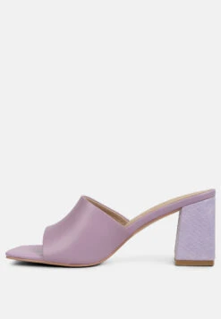 Audriana Lilac Textured Block Heel Sandals -Rag & Co Shop audrianatexturedblockheelsandals RCSH4170 lilac 2
