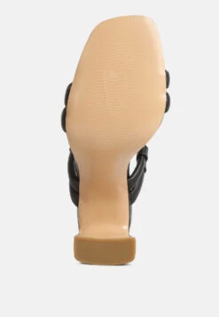 Avianna Black Slim Block Heel Sandal -Rag & Co Shop aviannaslimblockheelsandal RCSH4189 black 7