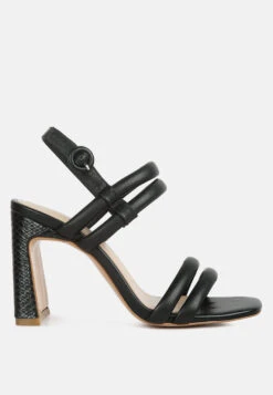 Rag & Co Shop -Rag & Co Shop aviannaslimblockheelsandal RCSH4189 black 8
