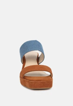 Eddlia Slip On Platform Sandals In Tan -Rag & Co Shop eddliasliponplatformsandals RCSH4244 Tandenim 5