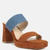 Eddlia Slip On Platform Sandals In Tan