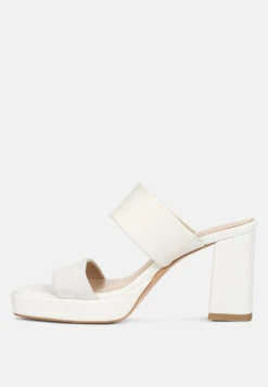 Eddlia Slip On Platform Sandals In Off White -Rag & Co Shop eddliasliponplatformsandals RCSH4244 offwhite 5