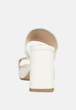 Eddlia Slip On Platform Sandals In Off White -Rag & Co Shop eddliasliponplatformsandals RCSH4244 offwhite 7