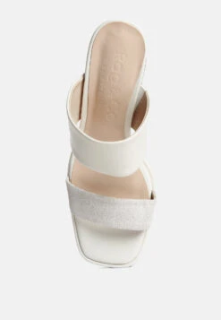 Eddlia Slip On Platform Sandals In Off White -Rag & Co Shop eddliasliponplatformsandals RCSH4244 offwhite 8