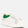 ENDLER Color Block Leather Sneakers In Green