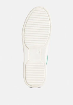 ENDLER Color Block Leather Sneakers In Green -Rag & Co Shop endlercolorblockleathersneakers RCSH4205 green 4