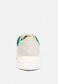 ENDLER Color Block Leather Sneakers In Green -Rag & Co Shop endlercolorblockleathersneakers RCSH4205 green 5