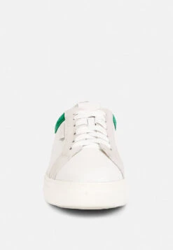 ENDLER Color Block Leather Sneakers In Green -Rag & Co Shop endlercolorblockleathersneakers RCSH4205 green 8