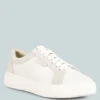 ENDLER Color Block Leather Sneakers In White 1 ENDLER Color Block Leather Sneakers In White -Rag & Co Shop endlercolorblockleathersneakers RCSH4205 off white 3
