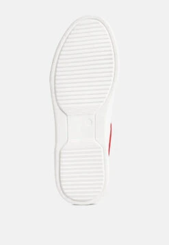 ENDLER Color Block Leather Sneakers In Red -Rag & Co Shop endlercolorblockleathersneakers RCSH4205 red 10