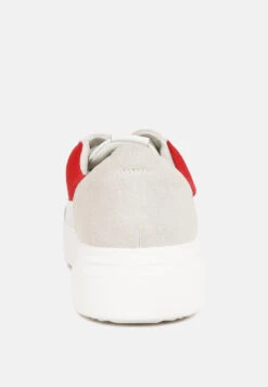 ENDLER Color Block Leather Sneakers In Red -Rag & Co Shop endlercolorblockleathersneakers RCSH4205 red 8