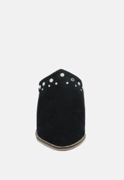 LESLIE Stacked Heel Mules -Rag & Co Shop lesliestackedheelmules RCSH1941 black 4