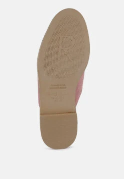 LIA Dusty Pink Handcrafted Suede Mules -Rag & Co Shop liahandcraftedcanvasmules RCSH1872 DustyPink 3