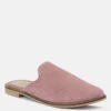 LIA Dusty Pink Handcrafted Suede Mules -Rag & Co Shop liahandcraftedcanvasmules RCSH1872 DustyPink 6