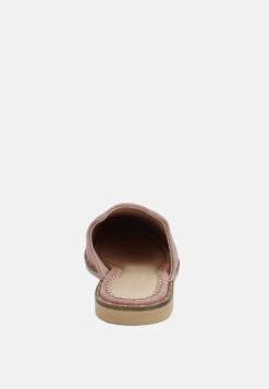 LIA Dusty Pink Handcrafted Suede Mules -Rag & Co Shop liahandcraftedcanvasmules RCSH1872 DustyPink 9