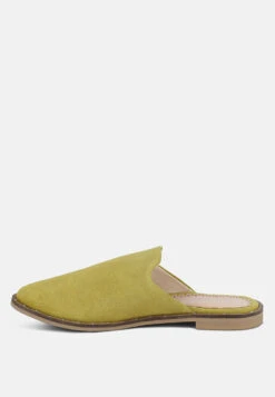 LIA Mustard Handcrafted Suede Mules -Rag & Co Shop liahandcraftedcanvasmules RCSH1872 mustard 8