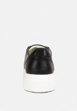 MAGULL Solid Lace Up Leather Sneakers In Black -Rag & Co Shop magullsolidlaceupleathersneakers RCSH4206 black 8