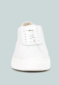 MAGULL Solid Lace Up Leather Sneakers In White 12 MAGULL Solid Lace Up Leather Sneakers In White -Rag & Co Shop magullsolidlaceupleathersneakers RCSH4206 white 3 Copy