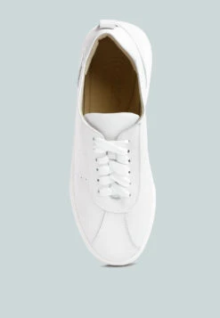 MAGULL Solid Lace Up Leather Sneakers In White 15 MAGULL Solid Lace Up Leather Sneakers In White -Rag & Co Shop magullsolidlaceupleathersneakers RCSH4206 white 7 Copy