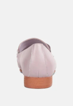 MERVA Chunky Chain Leather Loafers In Lilac -Rag & Co Shop mervachunkychainleatherloafersRCSH4106Lilac 5