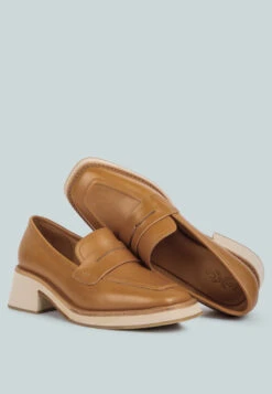 MOORE Lead Lady Loafers In Tan -Rag & Co Shop mooreleadladyloafers RCSH2376 tan 11
