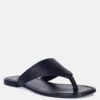 OROFERR Black Soft Leather Luxury Thong Flats -Rag & Co Shop orofersoftleatherluxurythongflats RCSH2954 black 2