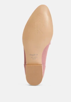 RICKA Chain Embellished Loafers In Pink -Rag & Co Shop rickachainembellishedloafers RCSH4054 pink 2