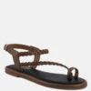 STALLONE Tan Braided Flat Sandals -Rag & Co Shop stallonebraidedflatsandals RCSH4096 tan 7 7b20ed0f 9fbb 4356 bcc7 844b146bff3e