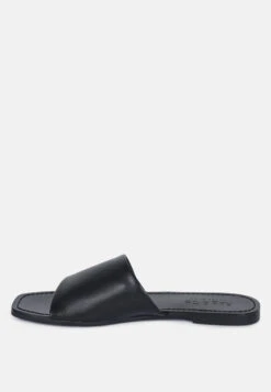 TATAMI Black Leather Classic Slide Flats -Rag & Co Shop tatamileatherclassicslideflats RCSH2953 black 4